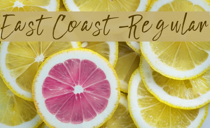 EastCoast-Regular Font examples