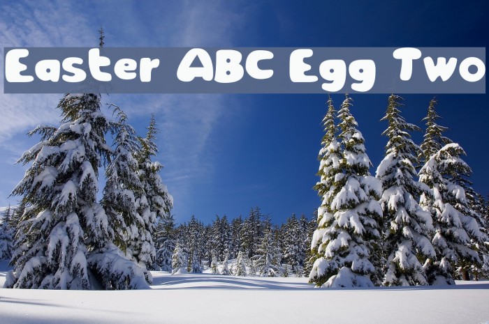 Easter ABC Egg Two Font examples