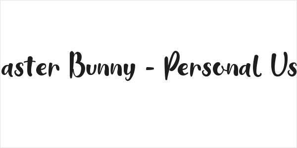 Easter Bunny - Personal Use Logo