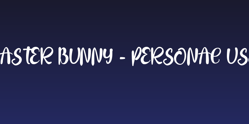 Easter Bunny - Personal Use Social Header