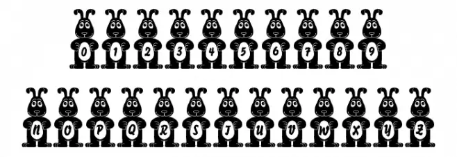 Easter Bunny Regular Font Alte caractere