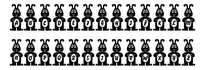 Easter Bunny Regular Font Litere mici