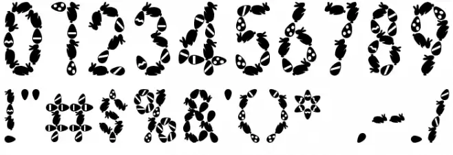 Easter Bunny Font Alte caractere