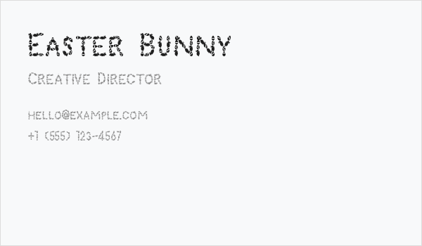 Easter Bunny Business Card