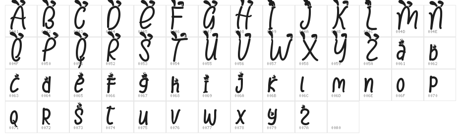 Easter Day - Personal Use Character Map