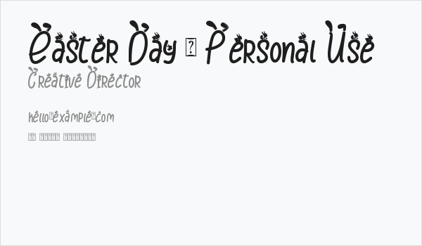 Easter Day - Personal Use Business Card