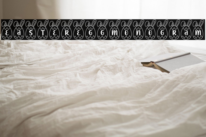 Easter Egg Monogram Example 2