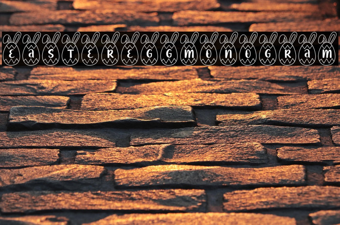 Easter Egg Monogram Example 3