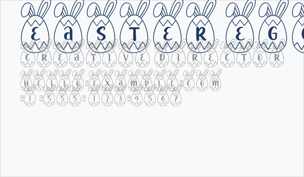 Easter Egg Monogram Business Card