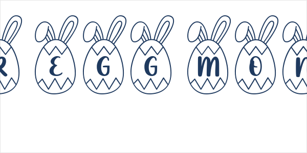 Easter Egg Monogram Logo
