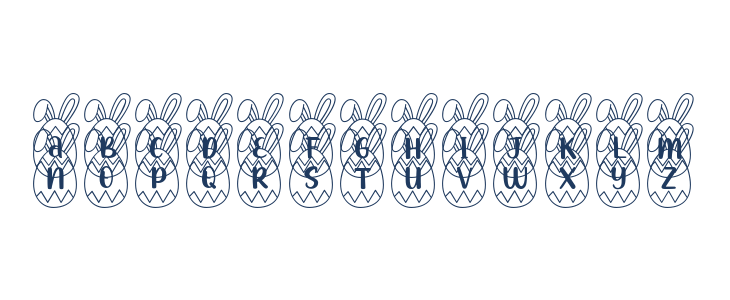 Easter Egg Monogram Lowercase