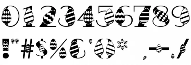 Easter Egg Font OTHER CHARS