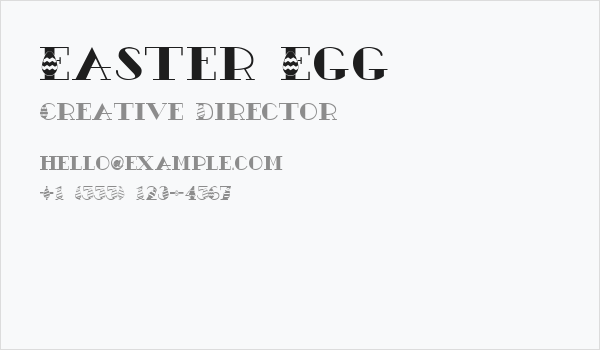 Easter Egg Business Card