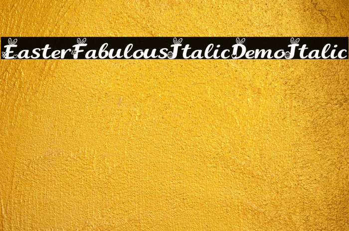 Easter Fabulous Italic Demo Italic Example 1