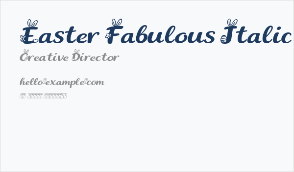 Easter Fabulous Italic Demo Italic Business Card