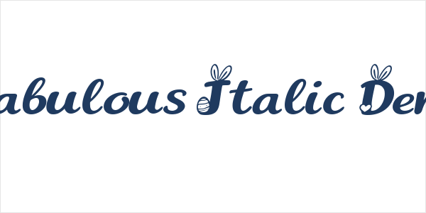 Easter Fabulous Italic Demo Italic Logo