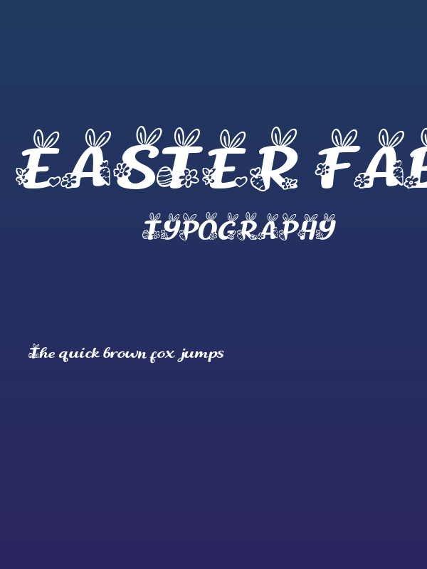 Easter Fabulous Italic Demo Italic Poster