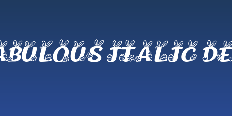 Easter Fabulous Italic Demo Italic Social Header