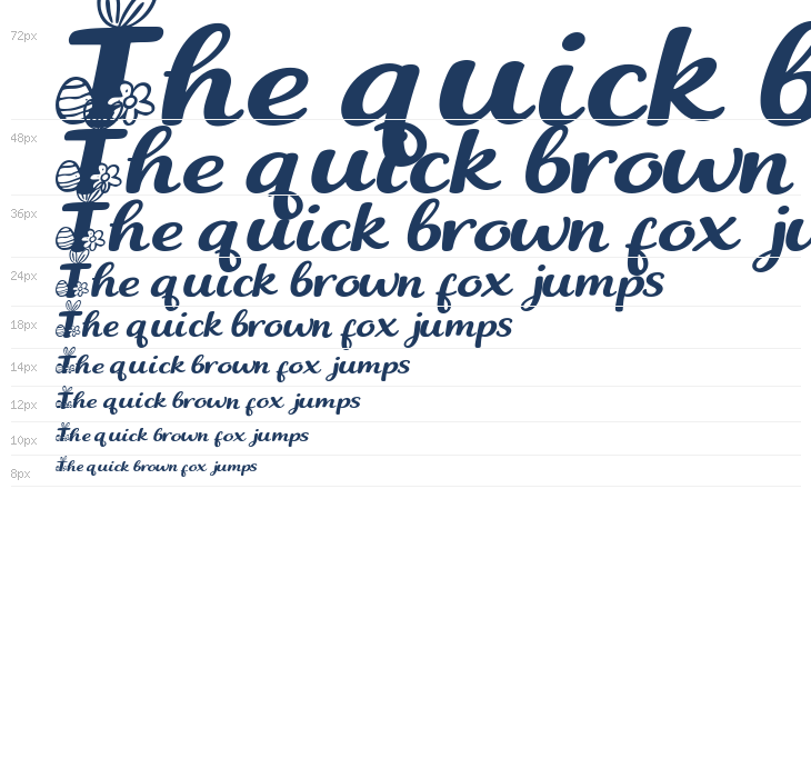 Easter Fabulous Italic Demo Italic Waterfall