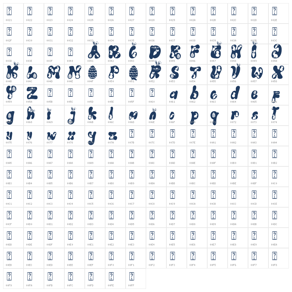 Easter Family Character Map