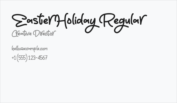 Easter Holiday Regular Business Card