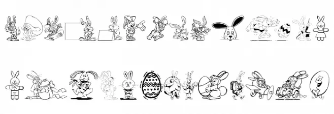 Easter Hoppy Font LOWERCASE