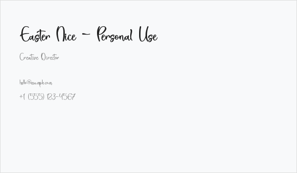 Easter Nice - Personal Use Business Card
