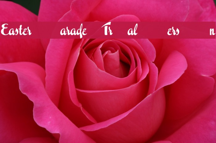 Easter Parade Trial Version Font examples