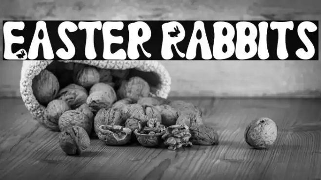 Easter Rabbits Font examples
