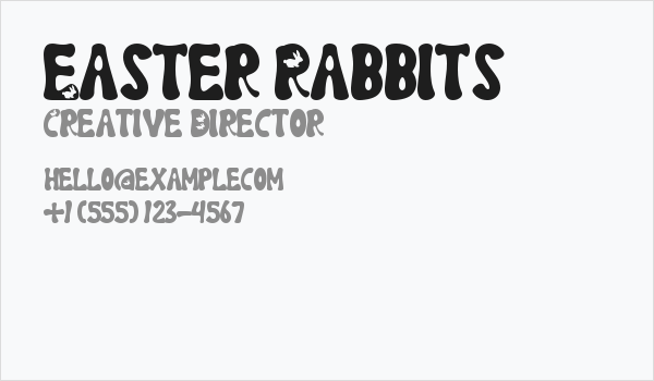 Easter Rabbits Business Card