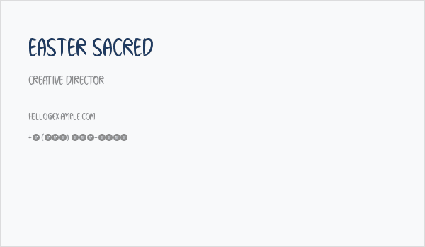 Easter Sacred Business Card