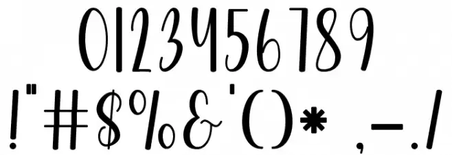 Easter Script Font OTHER CHARS