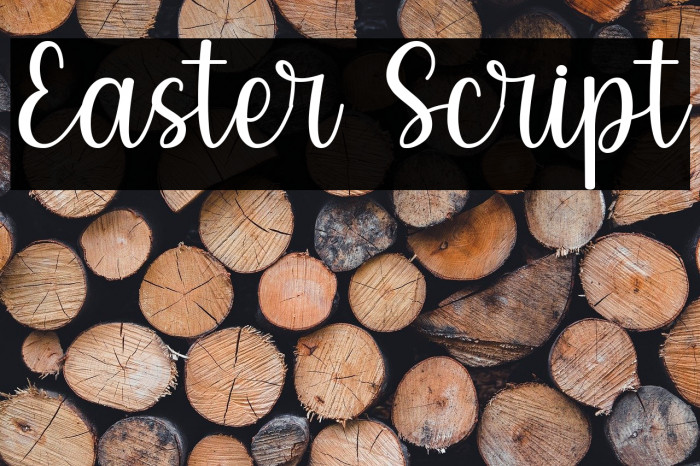 Easter Script Schriftart examples