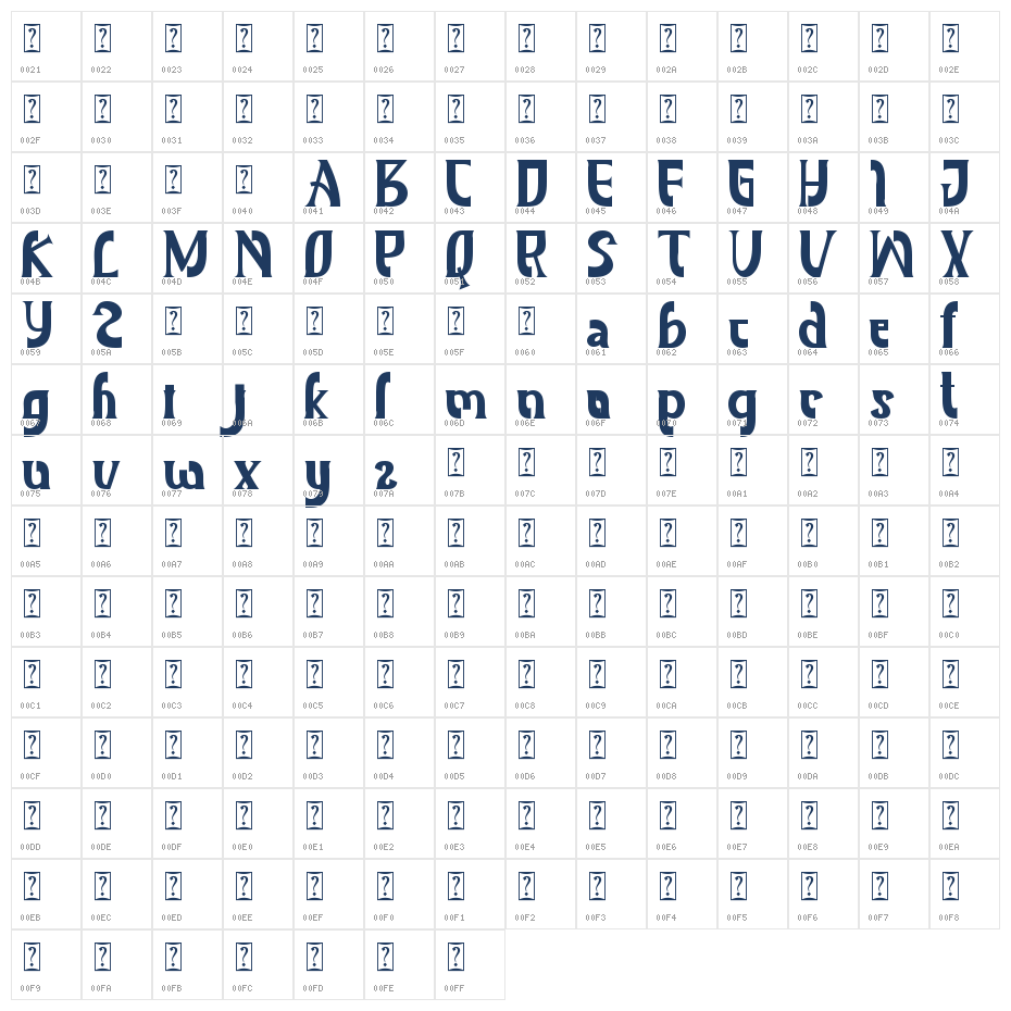 Easter Stylish Character Map