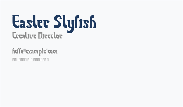 Easter Stylish Business Card