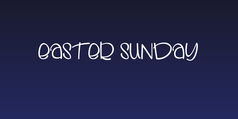 Easter Sunday Social Header