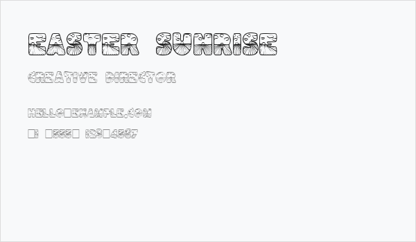 Easter Sunrise Business Card