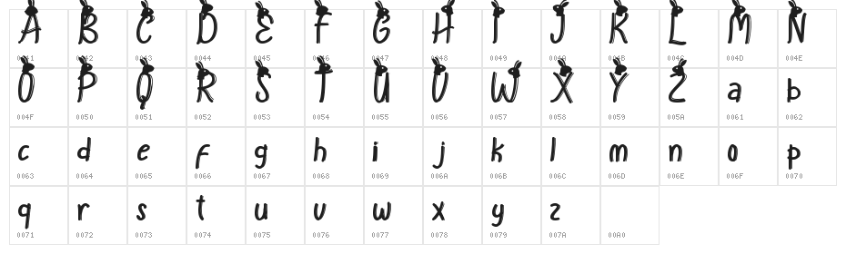 Easter Warmth - Personal Use Character Map