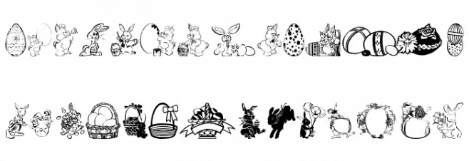 Easter art Schriftart Groß