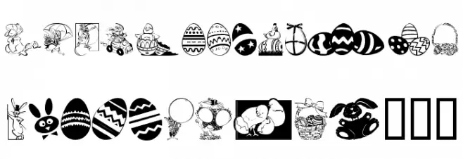 Easter art 字体 小写