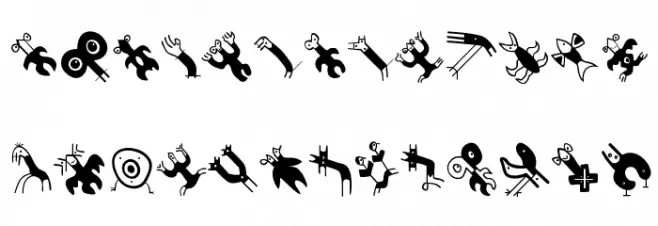 EasterAnimalsFour Schriftart Groß