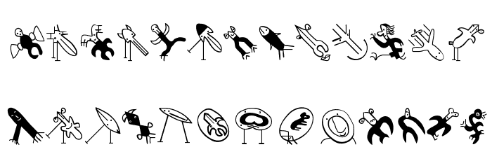 EasterAnimalsFour Font LOWERCASE