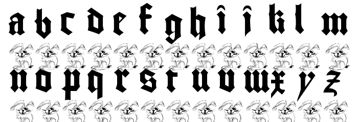 EasterBunny Font LOWERCASE