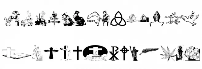 EasterCollage Font Litere mari