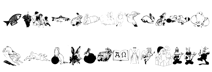 EasterCollage Font LOWERCASE