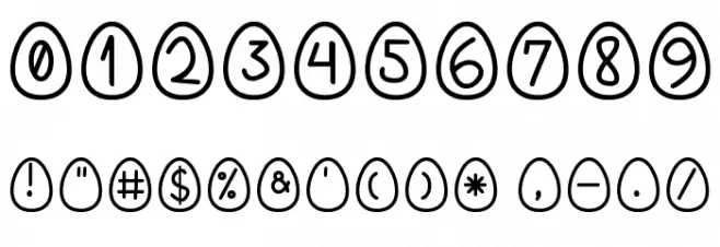 EasterFont St Font Alte caractere