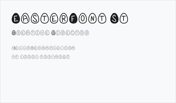 EasterFont St Business Card