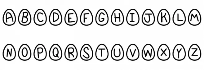 EasterFont St Caratteri MINUSCOLO