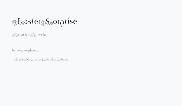 EasterSurprise Business Card