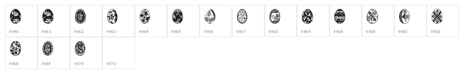 EasterTime Character Map